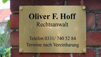 Oliver F. Hoff Kanzleigeb�ude Oliver F. Hoff-Rechtsanwalt Kanzlei